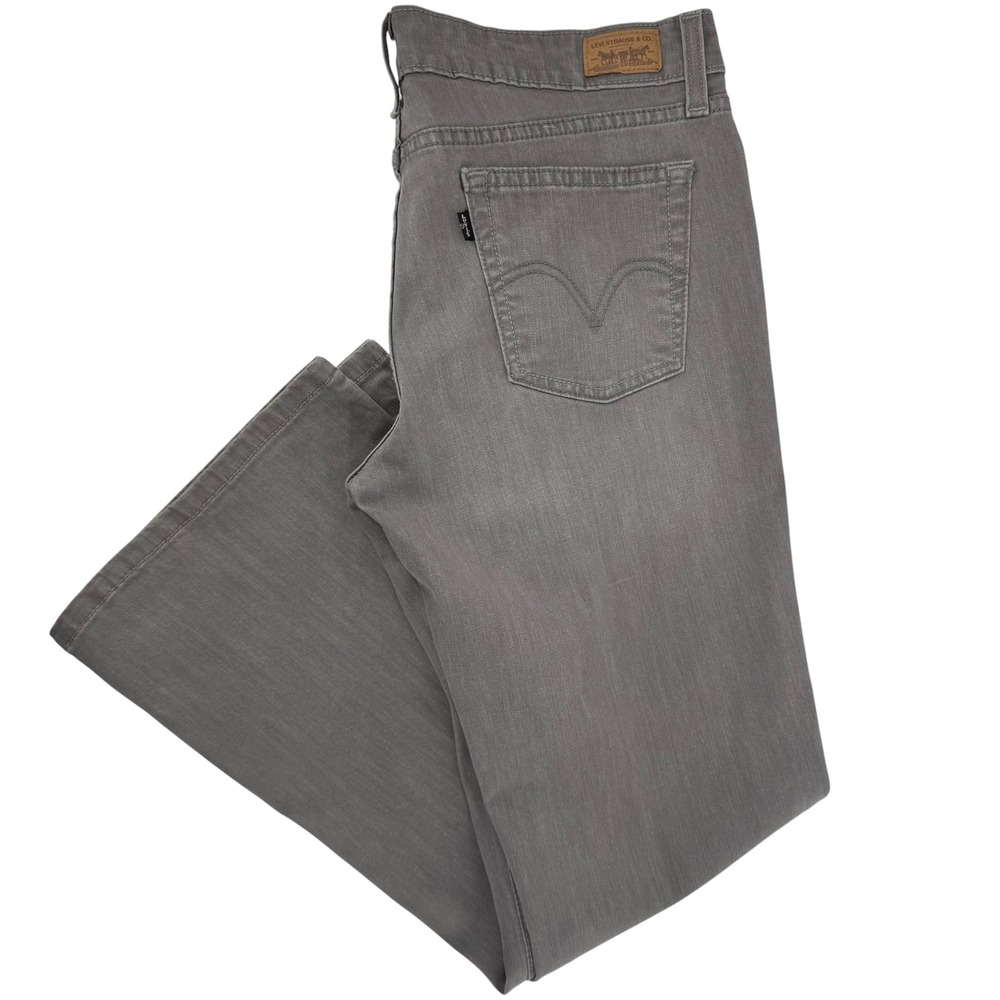 Levi's 515 Bootcut Jeans Womens 12M Grey Stretch Denim Mid Rise